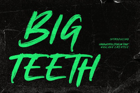 Bigteeth: A Cool Handwritten Display Font for Makers