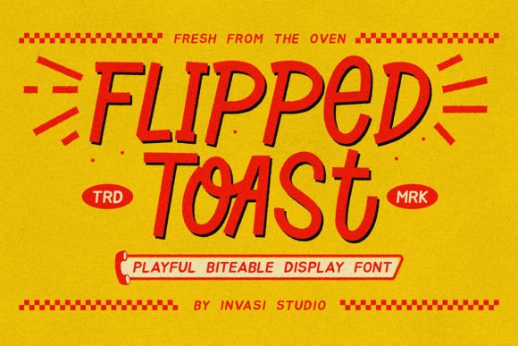 Flipped Toast: A Playful Display Font for Brand Building