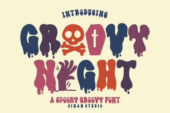 Groovy Night Font: Spooky Cute Display Typeface for Business