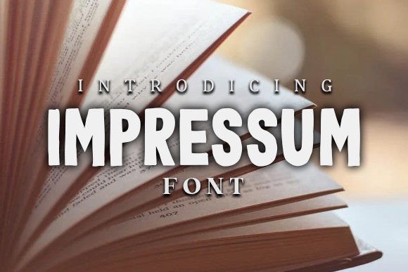 Impressum: A Display Font That Breathes Quiet Confidence