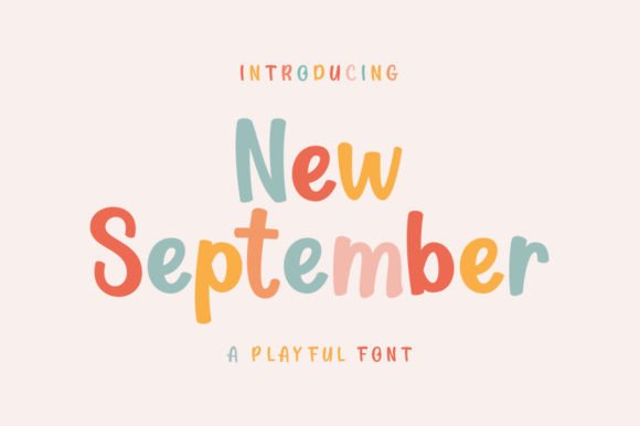 New September: The Playful Display Font for Handmade Products