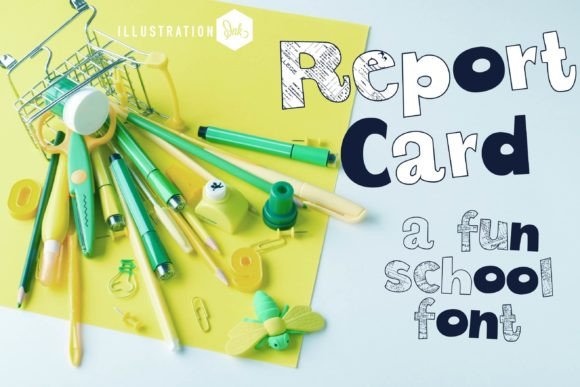 Report Card Font: A Playful Display Typeface for Student-Themed Brands