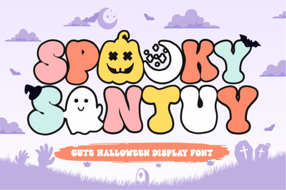 Spooky Santuy: A Whimsical Display Font for Campaign Creatives