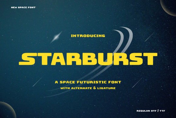 Starburst Font: Futuristic Display Type for Space-Themed Crafts